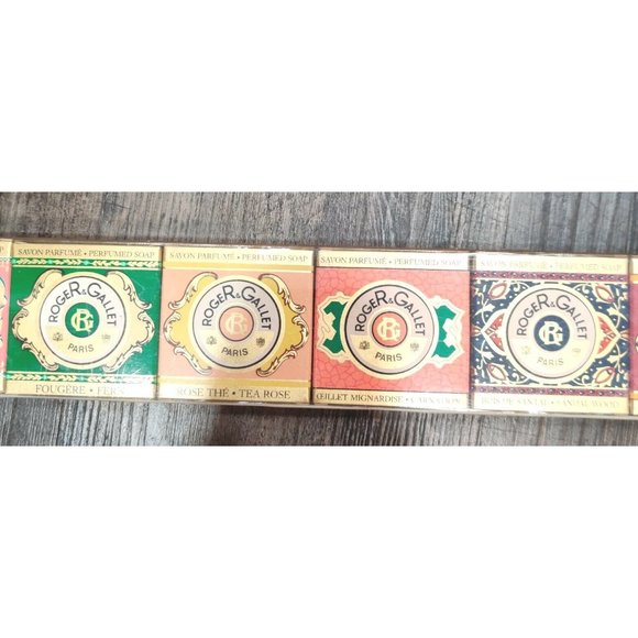 Vtg RogeR Gallet Savon Perfumed Soaps Lot of 6 Travel Size Made in France NOS - Picture 3 of 13